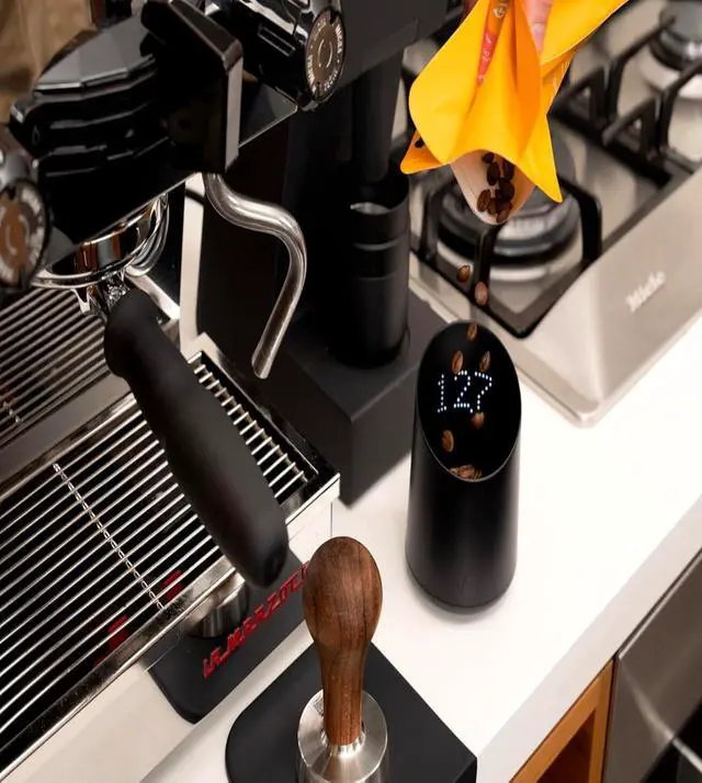 Alt view image 6 of 7 - Subscale Digital Dosing Cup with LED Display Sleek & Precise Scale - Dosing & Brewing Accessories, Measures Coffee Grounds for Espresso - Black
