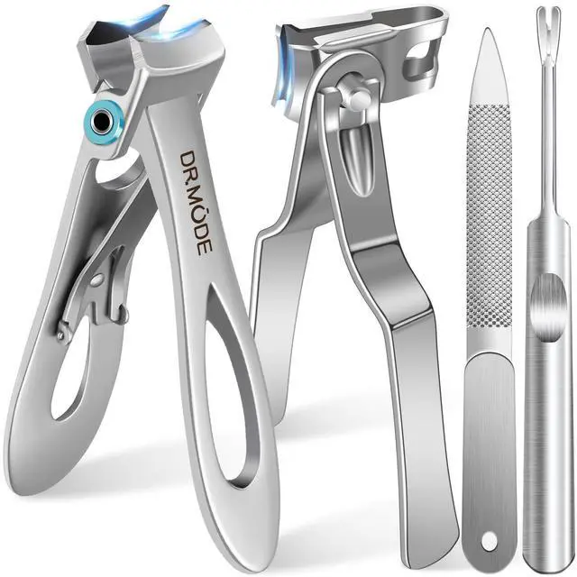 Main image of Nail Clippers for Men Thick Nails - DRMODE 16MM Wide Jaw Opening Extra Large Toenail Clippers & Easy Grip 360 Degree Rotary Fingernail Clippers for Seniors Nail Cutter with Nail File Cuticle Trimmer