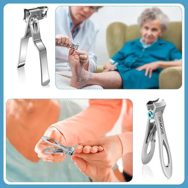 Alt view image 7 of 7 - Nail Clippers for Men Thick Nails - DRMODE 16MM Wide Jaw Opening Extra Large Toenail Clippers & Easy Grip 360 Degree Rotary Fingernail Clippers for Seniors Nail Cutter with Nail File Cuticle Trimmer
