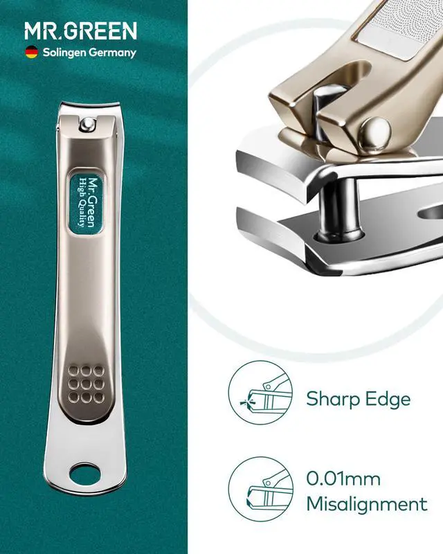 Alt view image 2 of 7 - Nail Clipper 4Pcs Set, Stainless Steel Manicure Pedicure Set, Medical Grade Grooming Kit with Travel Case Gift Box for Man & Woman