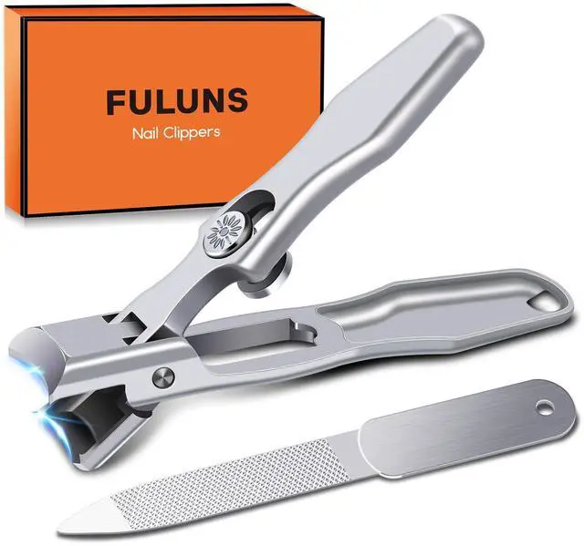 Main image of Nail Clippers for Men Thick Nails with Catcher, Heavy Duty Toenail Clippers for Seniors with Safety Lock & Wide Opening, Large Sharp Fingernail Clipper No Splash Nail Cutter Gifts for Men Women Adults