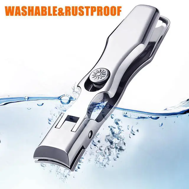 Alt view image 6 of 7 - Nail Clippers for Men Thick Nails with Catcher, Heavy Duty Toenail Clippers for Seniors with Safety Lock & Wide Opening, Large Sharp Fingernail Clipper No Splash Nail Cutter Gifts for Men Women Adults