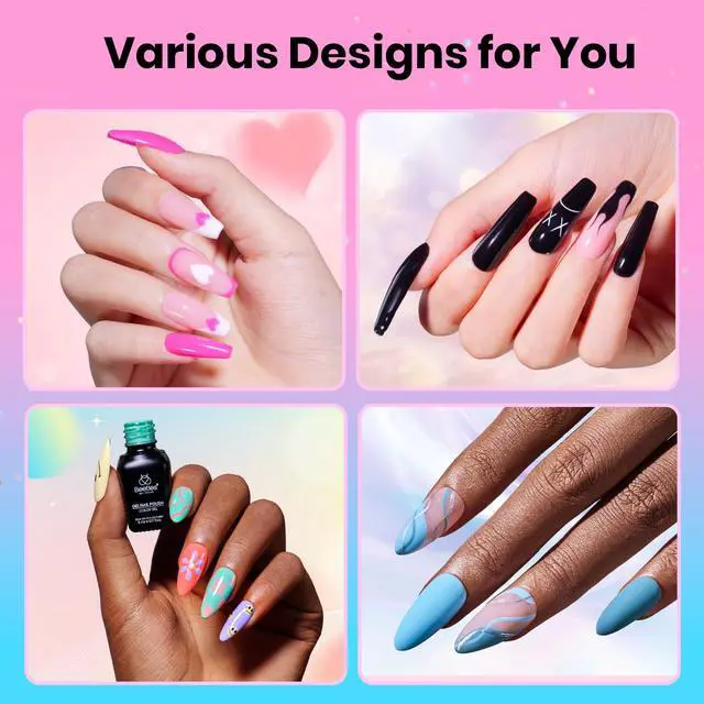 Alt view image 5 of 7 - Nail Kit with U V Light, 68 Pcs Gel Nail Kit 35 Colors Emotional Spectrum with Base Matte&Glossy Top Coat Soak Off Nails Supplies Manicure Set Home Salon Gifts for Women
