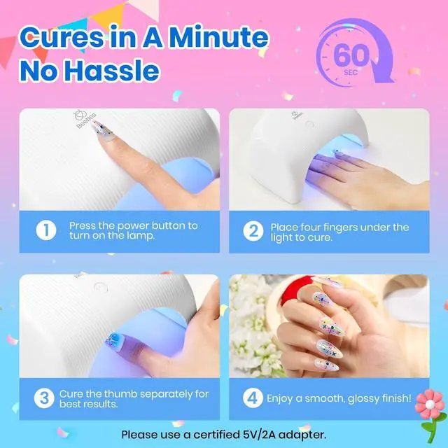 Alt view image 4 of 7 - Nail Polish Kit with U V Light - 80Pcs Color Enchantment 55 Colors Gel Nail Kit with Everything Base Top Coat Beginner Starter at Home Nails Kit Manicure DIY Salon Tools Gifts for Women