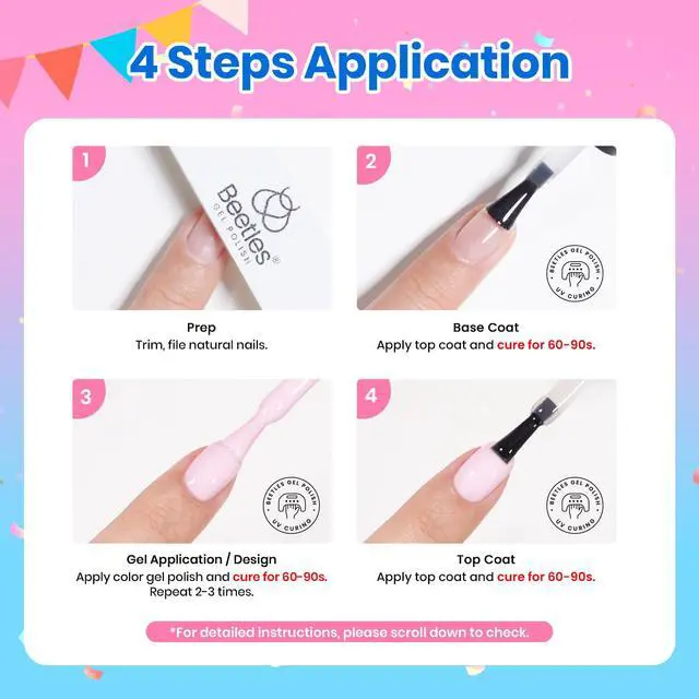 Alt view image 7 of 7 - Nail Polish Kit with U V Light - 80Pcs Color Enchantment 55 Colors Gel Nail Kit with Everything Base Top Coat Beginner Starter at Home Nails Kit Manicure DIY Salon Tools Gifts for Women