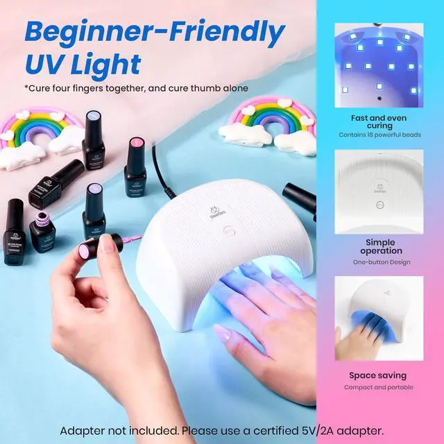 Alt view image 7 of 7 - Nail Polish Kit with U V Light - 32 Colors Studio Essentials Gel Polish 68 Pcs Nail Kit with TPO & HEMA Free Base Coat Cat Eye Top Coat Home Salon DIY Nails Tools Gifts for Women