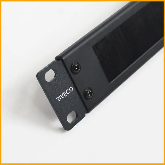 Alt view image 3 of 4 - 1U Brush Panels for Rack Cable Management, Server Rack Cable Organizer 1U Brush Managers for 19 Inch Network Rack Mount Black 2 PCS