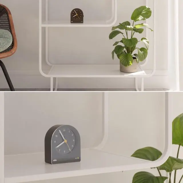 Alt view image 6 of 7 - Classic Analogue Alarm Clock with Snooze and Continuous Backlight, Quiet Quartz Movement, Crescendo Beep Alarm in White, Model BC22W.
