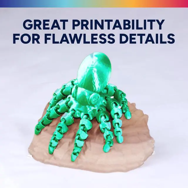 Alt view image 4 of 7 - Silk PLA Dual Color Filament 1.75mm, Bi-Color Shiny PLA Finish, Smooth & Glossy, 1kg Spool (2.2lbs), Ideal for Cosplay Jewelry & Home Decor (Silk Gold-Silver)
