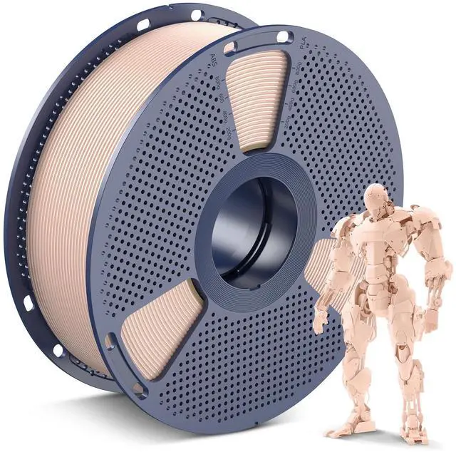 Main image of PLA 3D Printer Filament PLA Filament 1.75mm, Neatly Wound 3D Printing Filament 1.75mm, Dimensional Accuracy +/- 0.02 mm, Fit Most FDM 3D Printers, 1kg Spool (2.2lbs), Skin Beige