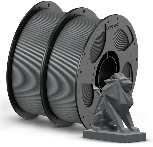 Main image of PETG Filament 1.75mm, 3D Printer Filament, Dimensional Accuracy +/- 0.02mm, Exceptional Toughness, Print with Most FDM 3D Printers, 1KG Reusable Spool, 2KG Texture Grey