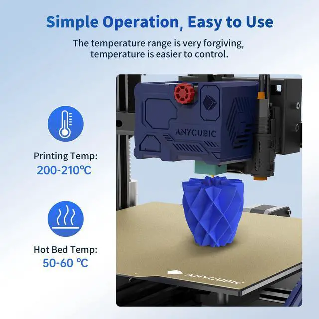 Alt view image 3 of 7 - PLA Filament 1.75mm Bundle, 3D Printing PLA Filament 1.75mm Dimensional Accuracy +/- 0.02mm, 1KG Reusable Spool (2.2 lbs), 4KG Black + White + Blue + Red