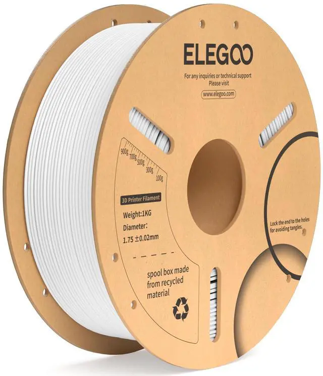 Main image of PLA Plus Filament 1.75mm White 1KG, PLA+ Tougher and Stronger 3D Printer Filament Pro Dimensional Accuracy +/- 0.02mm, 1kg Spool(2.2lbs) Fits for Most FDM 3D Printers
