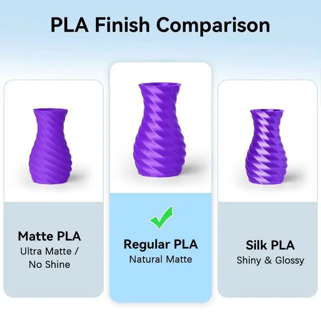 Alt view image 7 of 7 - 3D Printer Filament 250g 53mm Spool - 1.75mm High Precision Regular PLA Compatible with FLASHFORGE, Bambu Lab A1, Creality Ender-3 V3, Black, White, Red, Green, Blue, Purple for Beginners