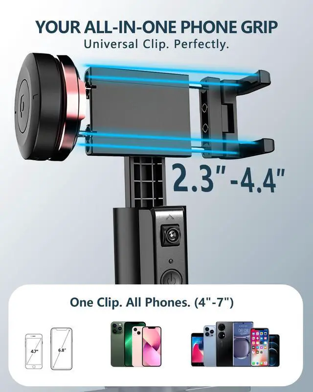Alt view image 4 of 7 - Auto-Tracking Phone Tripod, 360° Rotation Auto Face Tracking Tripod with Gesture & Remote Control, Cell Phone Tripod Stand for Recording, Universal 1/4-Inch Mount for Tripods/Selfie Sticks