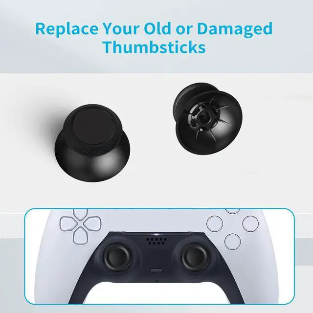 Alt view image 4 of 6 - Joysticks Replacement for P5 Controller, 3D Joystick Module Parts Compatible with P5 51 PCS Controller parts 4 Joystick, Thumbstick, 10 Protective Ring and More,blue