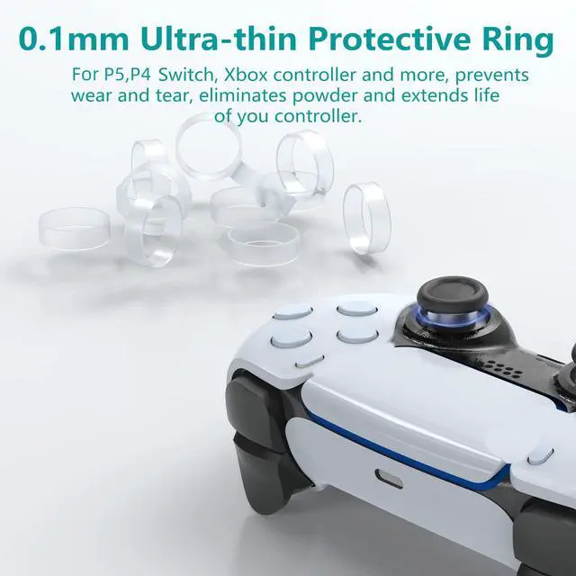 Alt view image 5 of 6 - Joysticks Replacement for P5 Controller, 3D Joystick Module Parts Compatible with P5 51 PCS Controller parts 4 Joystick, Thumbstick, 10 Protective Ring and More,blue