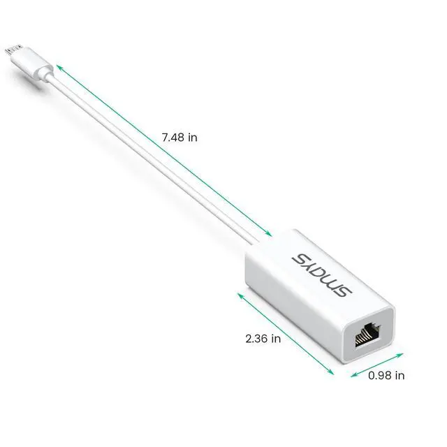 Alt view image 5 of 6 - Micro USB to Ethernet Adapter for Android Tablets, Google Nexus 4/5/7/10