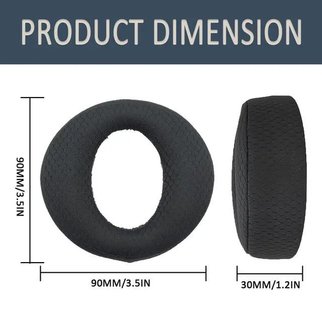Alt view image 3 of 7 - Ear Pads Replacement for Sony PlayStation 5 Pulse PS5 3D Wireless Headset, Headphone Earpads Ear Cushions, Ear Cups Cover Repair Parts-MF Black