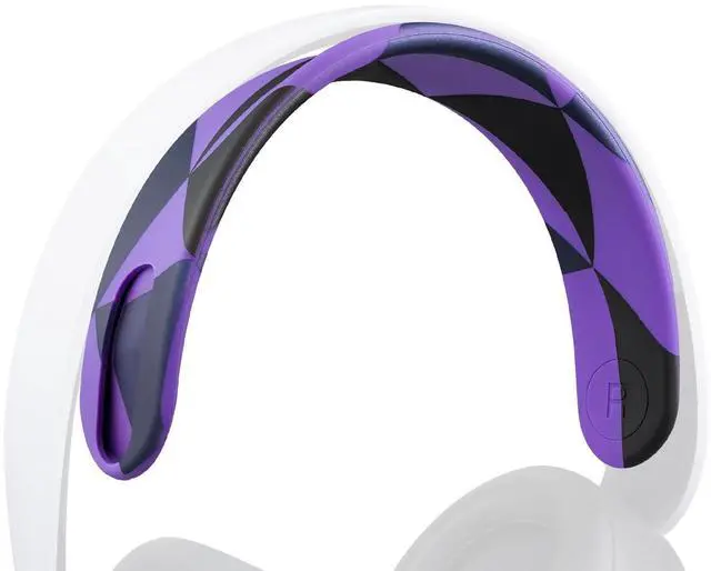Main image of Silicone Headband for Sony PlayStation 5 Pulse PS5 3D Wireless Headphones, Replacement Top Headstrap Pad Repair Part - Purple Black