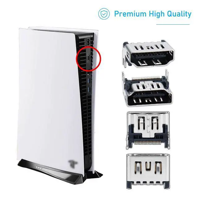 Alt view image 4 of 6 - 4 Pack Replacement Port for Sony PlayStation 5 PS5 Display Socket Jack Interface Connector Repair Kit