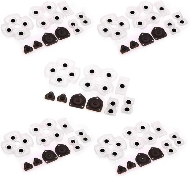 Alt view image 2 of 7 - 5 Set Silicone Conductive Rubber Pads for PS4 Controller Buttons Repair Replacement Part