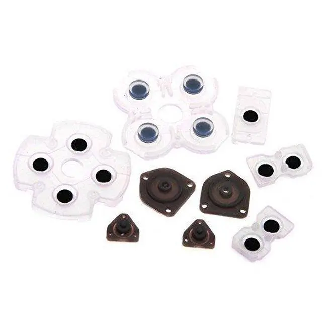 Alt view image 3 of 7 - 5 Set Silicone Conductive Rubber Pads for PS4 Controller Buttons Repair Replacement Part