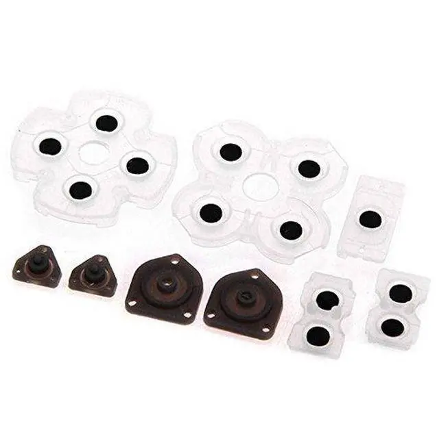 Alt view image 6 of 7 - 5 Set Silicone Conductive Rubber Pads for PS4 Controller Buttons Repair Replacement Part