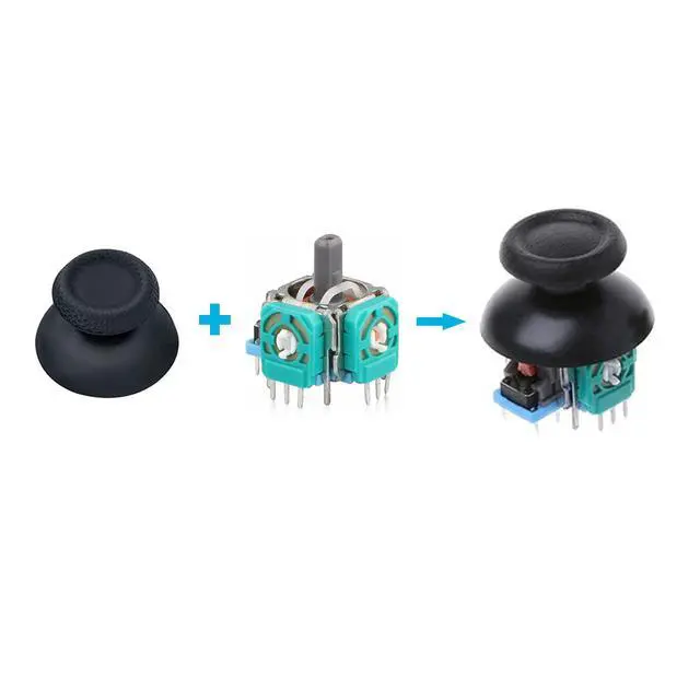 Alt view image 5 of 5 - Replacement Thumbsticks Compatible with PlayStation 5 DualSense Wireless Controller, 3D Joystick Module Parts Analog Caps Compatible with Sony PS5 Controller 4pcs