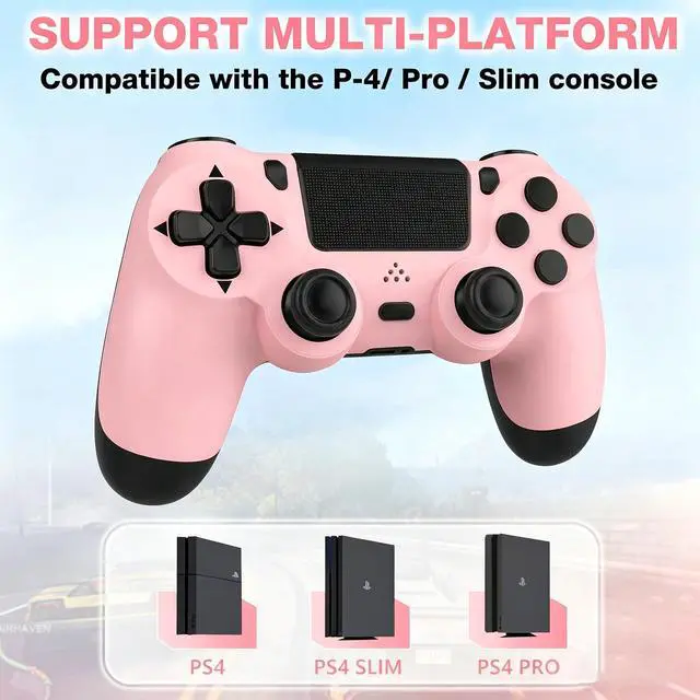 Alt view image 2 of 5 - Wireless Controller for PS4,Remote controller for PS4/Slim/Pro/PCwith Dual Vibration/3.5mm Audio Jack/6-Axis Gyro/Touch Pad/Type-C Port/1000mAh Battery mac game