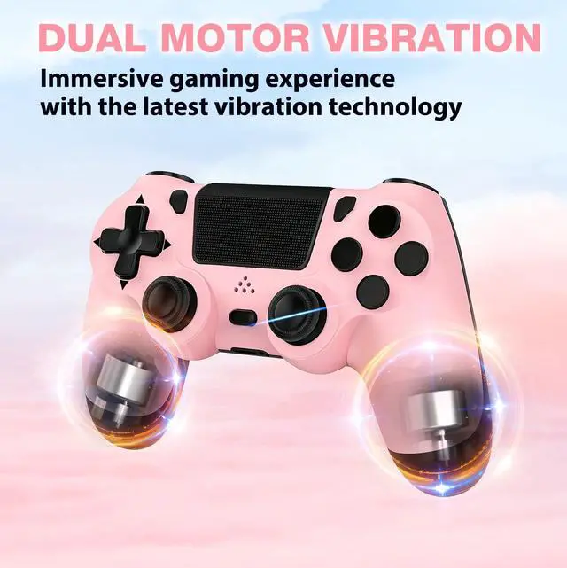 Alt view image 4 of 5 - Wireless Controller for PS4,Remote controller for PS4/Slim/Pro/PCwith Dual Vibration/3.5mm Audio Jack/6-Axis Gyro/Touch Pad/Type-C Port/1000mAh Battery mac game