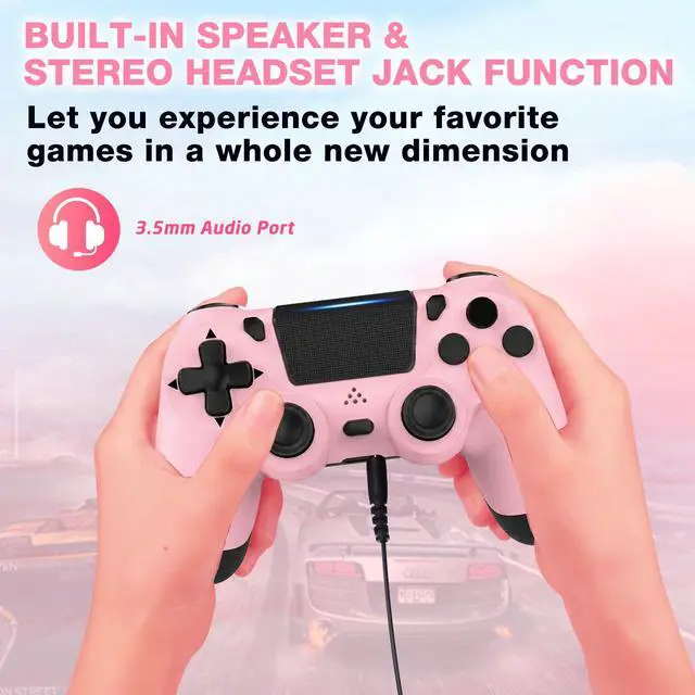 Alt view image 5 of 5 - Wireless Controller for PS4,Remote controller for PS4/Slim/Pro/PCwith Dual Vibration/3.5mm Audio Jack/6-Axis Gyro/Touch Pad/Type-C Port/1000mAh Battery mac game