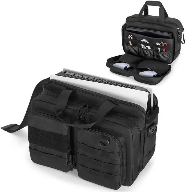 Main image of Travel Carrying Case Compatible with PS5/PS5 Slim/PS5 Pro Console, Protective Storage Bag for 15.6 Laptop, Controllers, Game Discs and More Accessories (Patent Design)