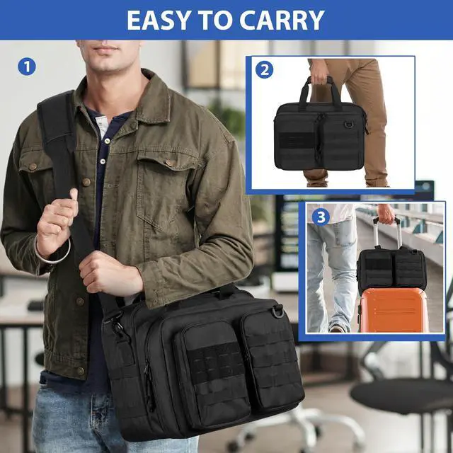 Alt view image 5 of 7 - Travel Carrying Case Compatible with PS5/PS5 Slim/PS5 Pro Console, Protective Storage Bag for 15.6 Laptop, Controllers, Game Discs and More Accessories (Patent Design)