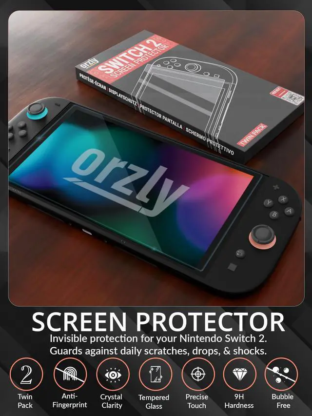 Alt view image 7 of 7 - Switch 2 Accessories Bundle Carry Case & Screen Protector for Nintendo Switch 2 (2025) Console, TravelCase, Screen Protection, Grip Case, USB-C Cable, Games Holder, Headphones, Thumbgrips
