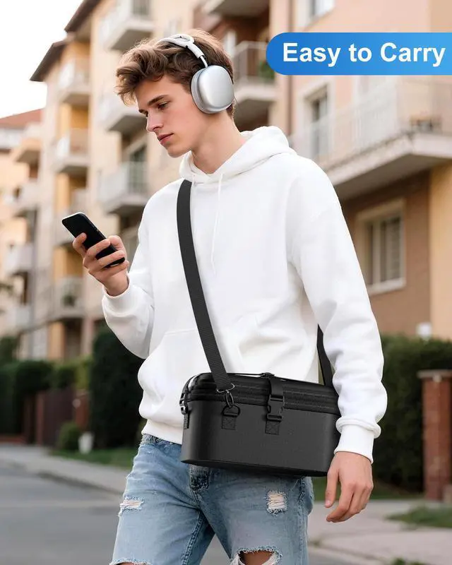 Alt view image 2 of 7 - All-in-One Carrying Case for Nintendo Switch 2, Dual-Layer Hard Shell Travel Bag for Console, Dock, Controllers & Accessories, Protective Storage Case, Large Capacity - Black