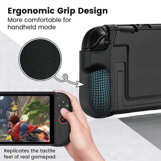 Alt view image 2 of 7 - for Switch 2 Grip Case (2025), Dockable Case with Ergonomic Grip for Handheld as a Real Gamepad, Shockproof Protective Case Accessories for Switch 2