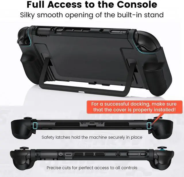 Alt view image 6 of 7 - for Switch 2 Grip Case (2025), Dockable Case with Ergonomic Grip for Handheld as a Real Gamepad, Shockproof Protective Case Accessories for Switch 2
