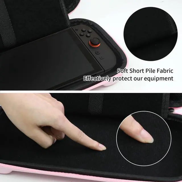 Alt view image 4 of 7 - Carrying Case Compatible with Switch 2 2025, Switch2 Hard Shell Storage Bag with 12 Game Card Slots & Strap, Cute Cat Travel Carry Case for Switch 2 Console and Accessories, Claw Machine
