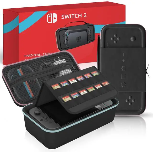 Main image of All-in-One Carrying Case for Nintendo Switch 2 with Dock Storage, Fits Console Dock Joy-Cons Charger & Game Cards, Hard Shell Shockproof Travel Case, Switch 2 OLED Original Compatible - 2026