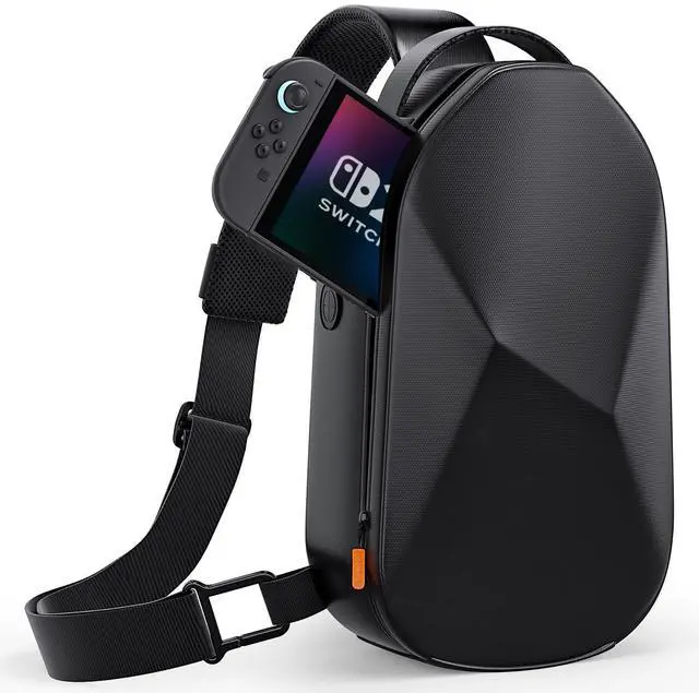 Main image of Sling Bag for Nintendo Switch 2/Steam Deck OLED/PlayStation Portal, Unique Design Portable Crossbody Bag with EVA Hard Shell, Thickened Lining Full Protection Game Console Travel Pouch
