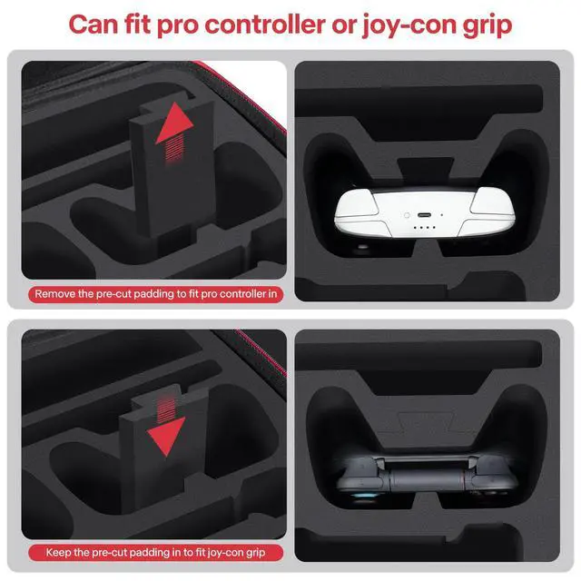 Alt view image 4 of 7 - Travel Case Compatible with Nintendo Switch 2, Controller & Accessories