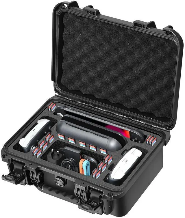 Main image of Carrying Case for Nintendo Switch 2: Extra Large Capacity | Ip67 Waterproof | Deluxe Soft Lining Hard Travel Carrying Case for Switch 2 Console | Pro Controller | Dock & Accessories (Black)