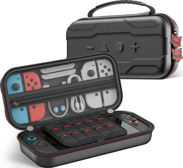 Main image of Switch 2 Carrying Case Compatible with Nintendo Switch 2(2025)/Switch/OLED Console, Protective Hard Portable Travel Carry Case Shell Pouch with Pockets for Switch 2 Accessories and 10 Games