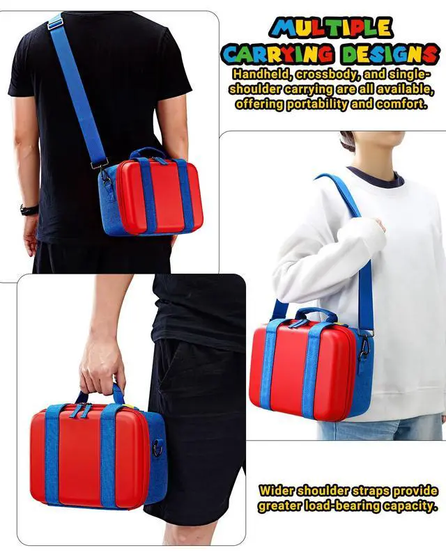 Alt view image 7 of 7 - Switch 2 All in One Carrying Case for Nintendo Switch 2025 Console & Accessories, Portable Large Capacity Carry Storage for Travel, Hard Shell Case for Switch2, Dock, Pro Controller&Joypads