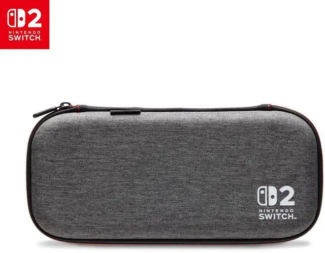Main image of Slim Case for Nintendo Switch 2 - Dark Heather Grey, Officially Licensed, Protective Case, Holds 10 Game Cards, Padded Screen Protector, Built-in Play Stand