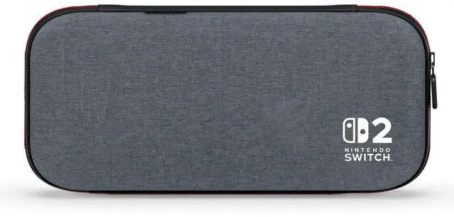 Alt view image 4 of 7 - Slim Case for Nintendo Switch 2 - Dark Heather Grey, Officially Licensed, Protective Case, Holds 10 Game Cards, Padded Screen Protector, Built-in Play Stand
