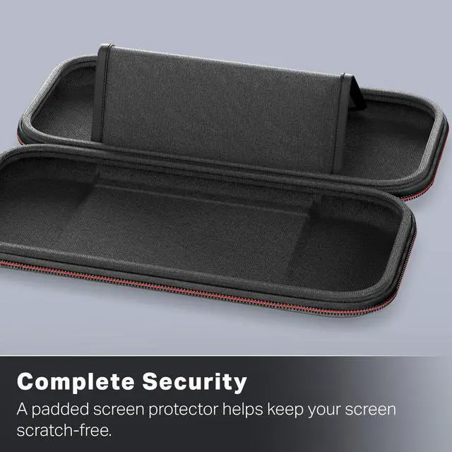 Alt view image 7 of 7 - Slim Case for Nintendo Switch 2 - Dark Heather Grey, Officially Licensed, Protective Case, Holds 10 Game Cards, Padded Screen Protector, Built-in Play Stand