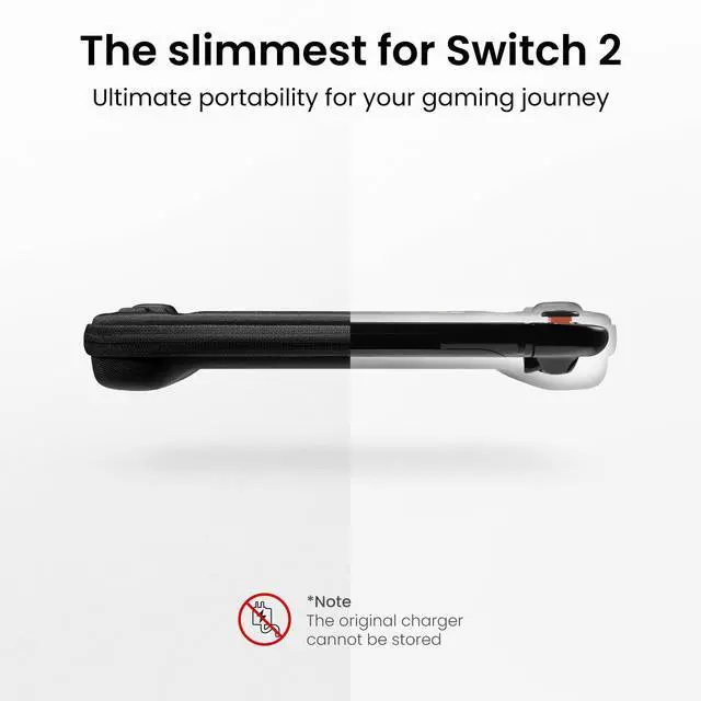 Alt view image 3 of 7 - Slim Carrying Case for Nintendo Switch 2 Model 2025, Odorless Felt Protective Hard Shell with 12 Game Card Slots, Portable Travel Storage Case with Original Patent and Military Grade Protection
