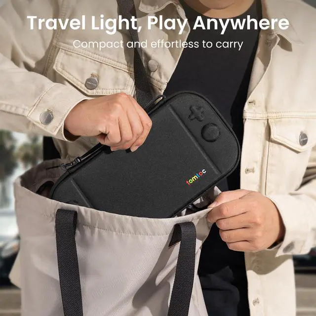 Alt view image 7 of 7 - Slim Carrying Case for Nintendo Switch 2 Model 2025, Odorless Felt Protective Hard Shell with 12 Game Card Slots, Portable Travel Storage Case with Original Patent and Military Grade Protection